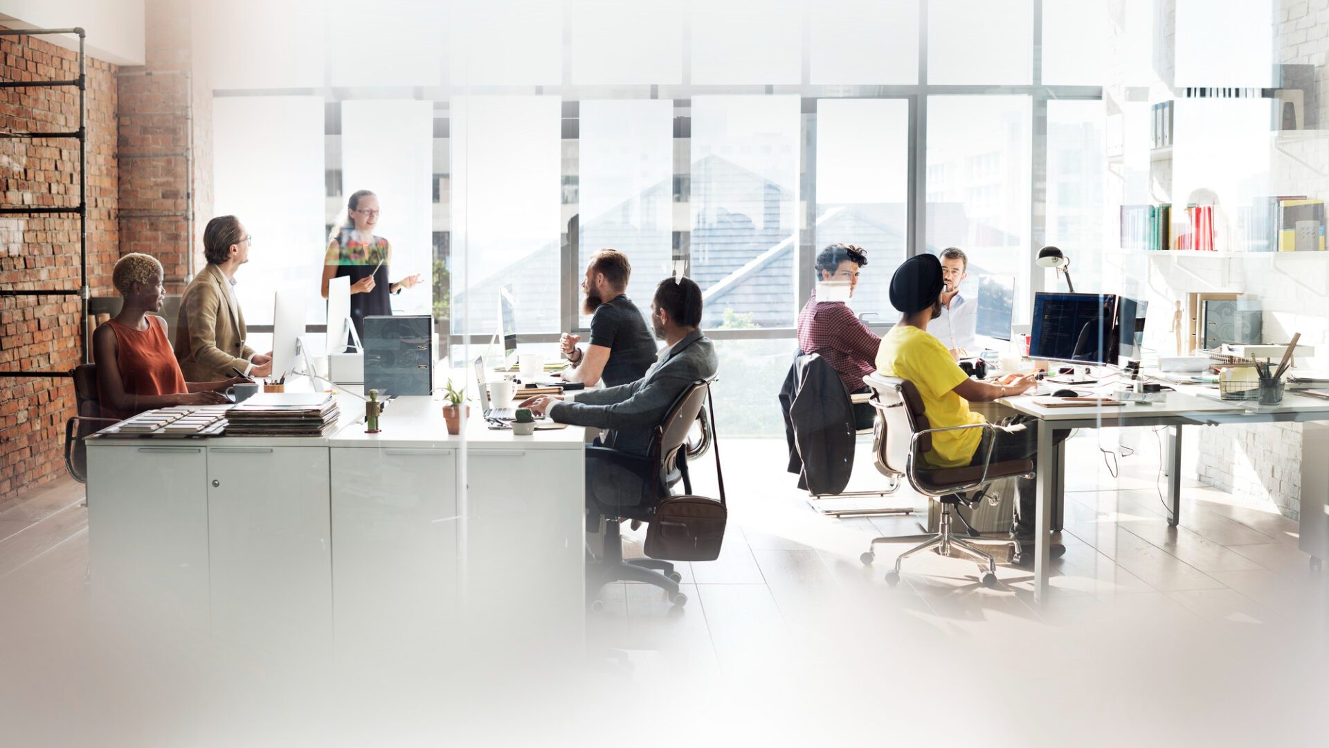 Diverse people working in the office Diverse people working in the office<br />